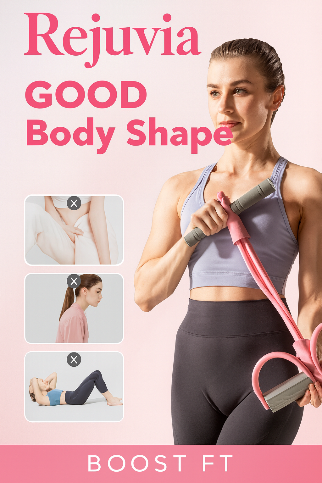 Rejuvia Pedal Chest Expander Sit-ups Auxiliary Tension Device Fitness Equipment Pedal Leg Master Household