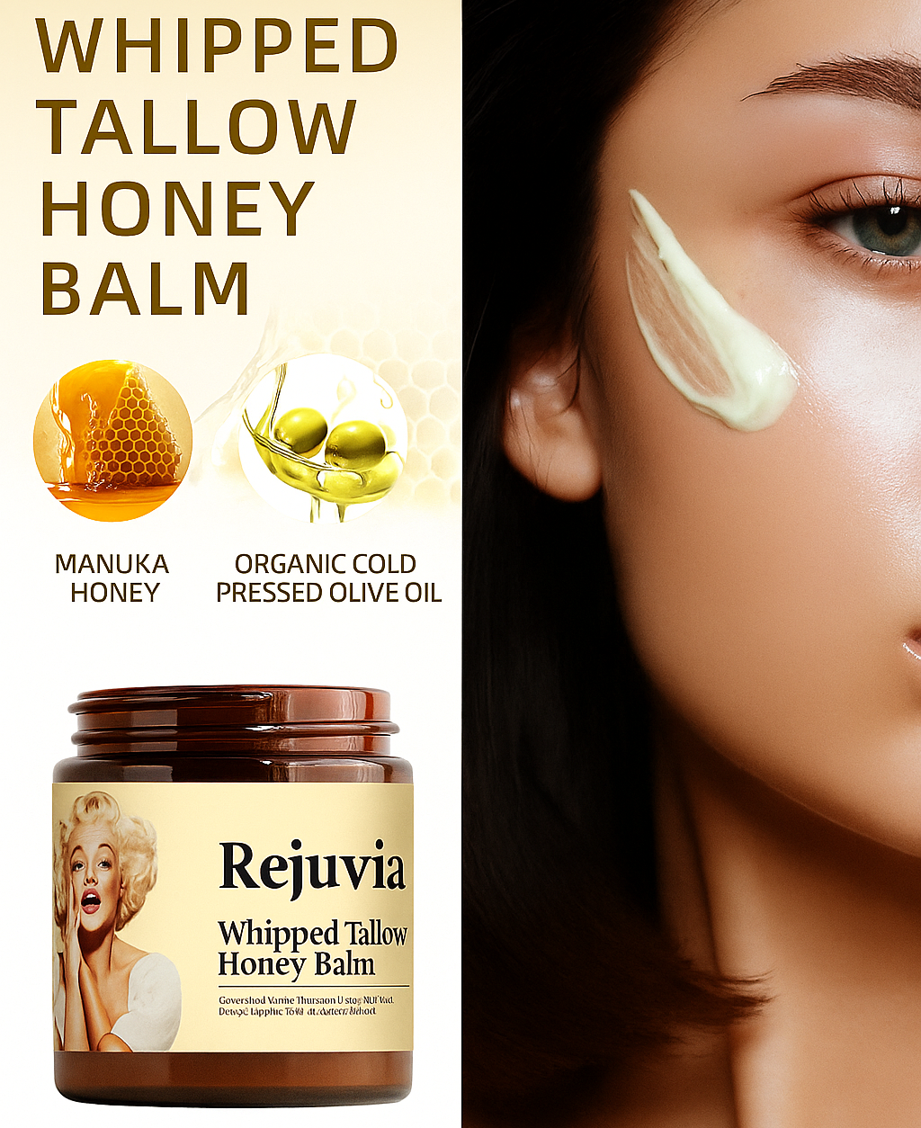 Rejuvia Cow Fat Honey Moisturizing Cream