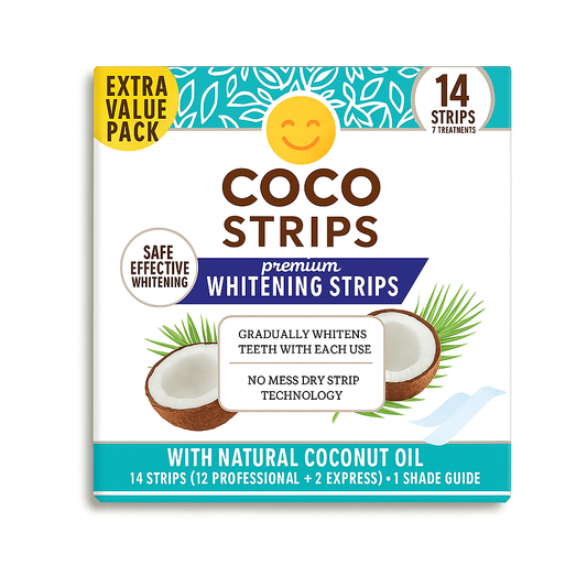 CocoSmiles Premium Whitening Strips deliver a 7-day treatment