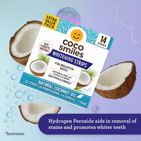 CocoSmiles Premium Whitening Strips deliver a 7-day treatment