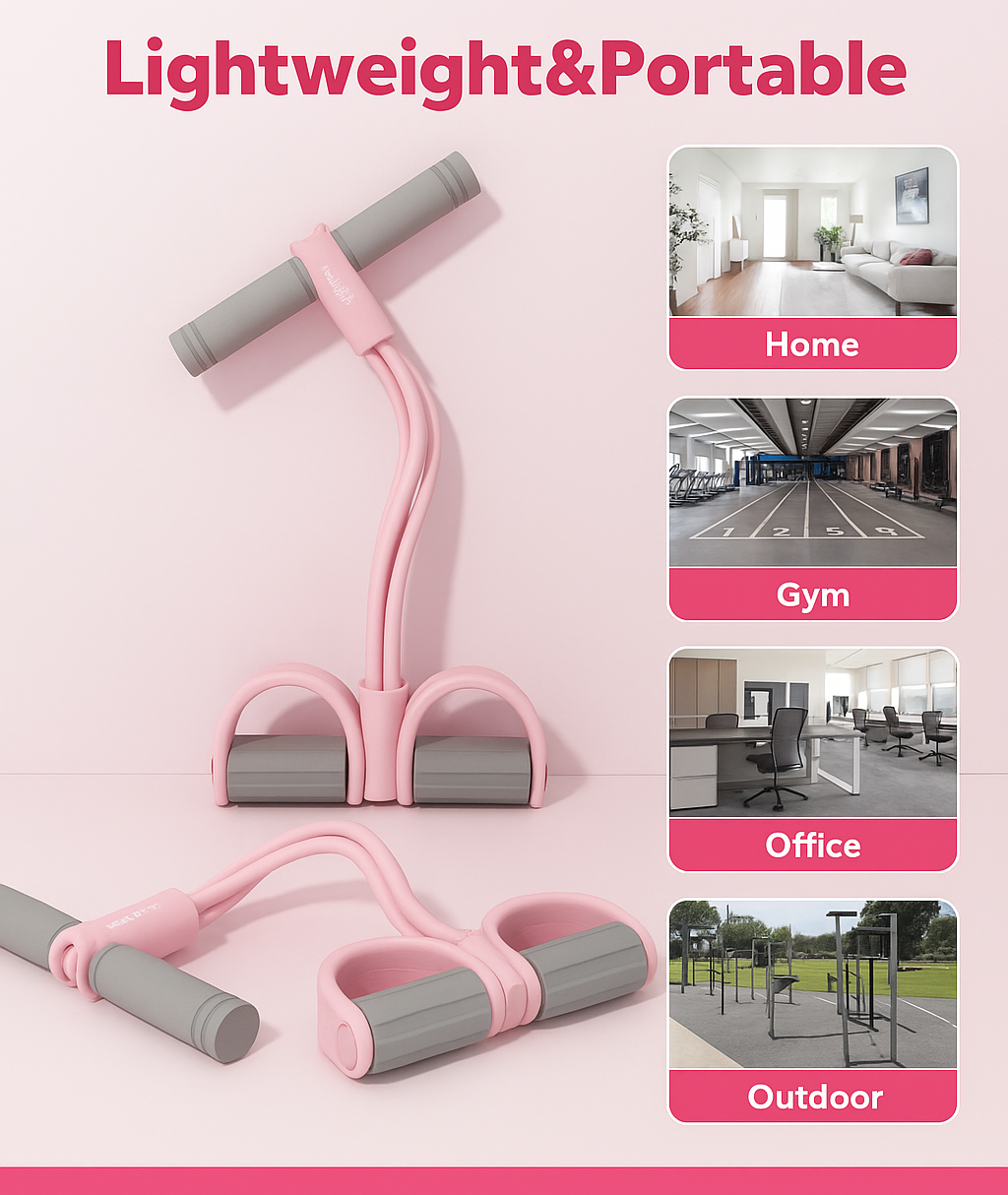 Rejuvia Pedal Chest Expander Sit-ups Auxiliary Tension Device Fitness Equipment Pedal Leg Master Household