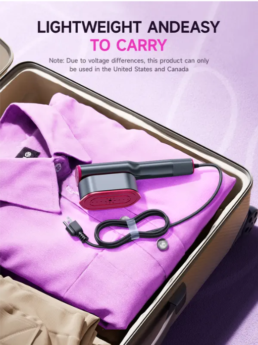 Garment Steamer for Clothes, Portable Travel Clothing Steamer Iron, 7 Mode with LCD Display, 5s Fast Heating, 90° Swivel Handle